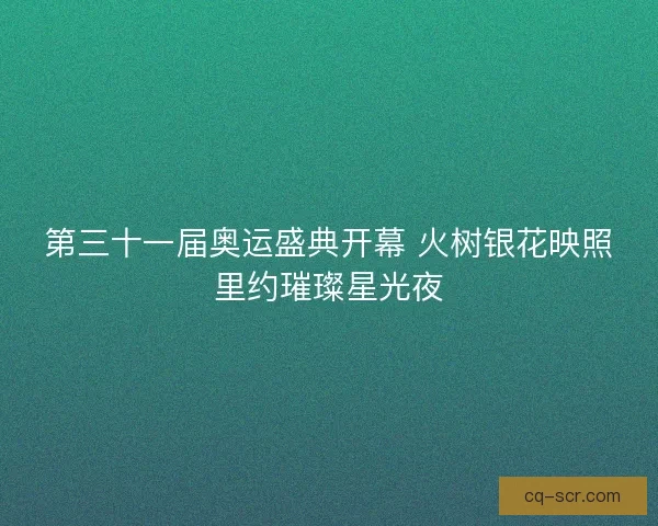 第三十一届奥运盛典开幕 火树银花映照里约璀璨星光夜